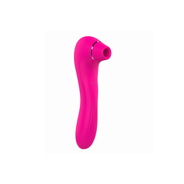 Vibromasseur 10 modes  et stimulateur par vibrations à picots sur membrane rose 10 programmes USB 